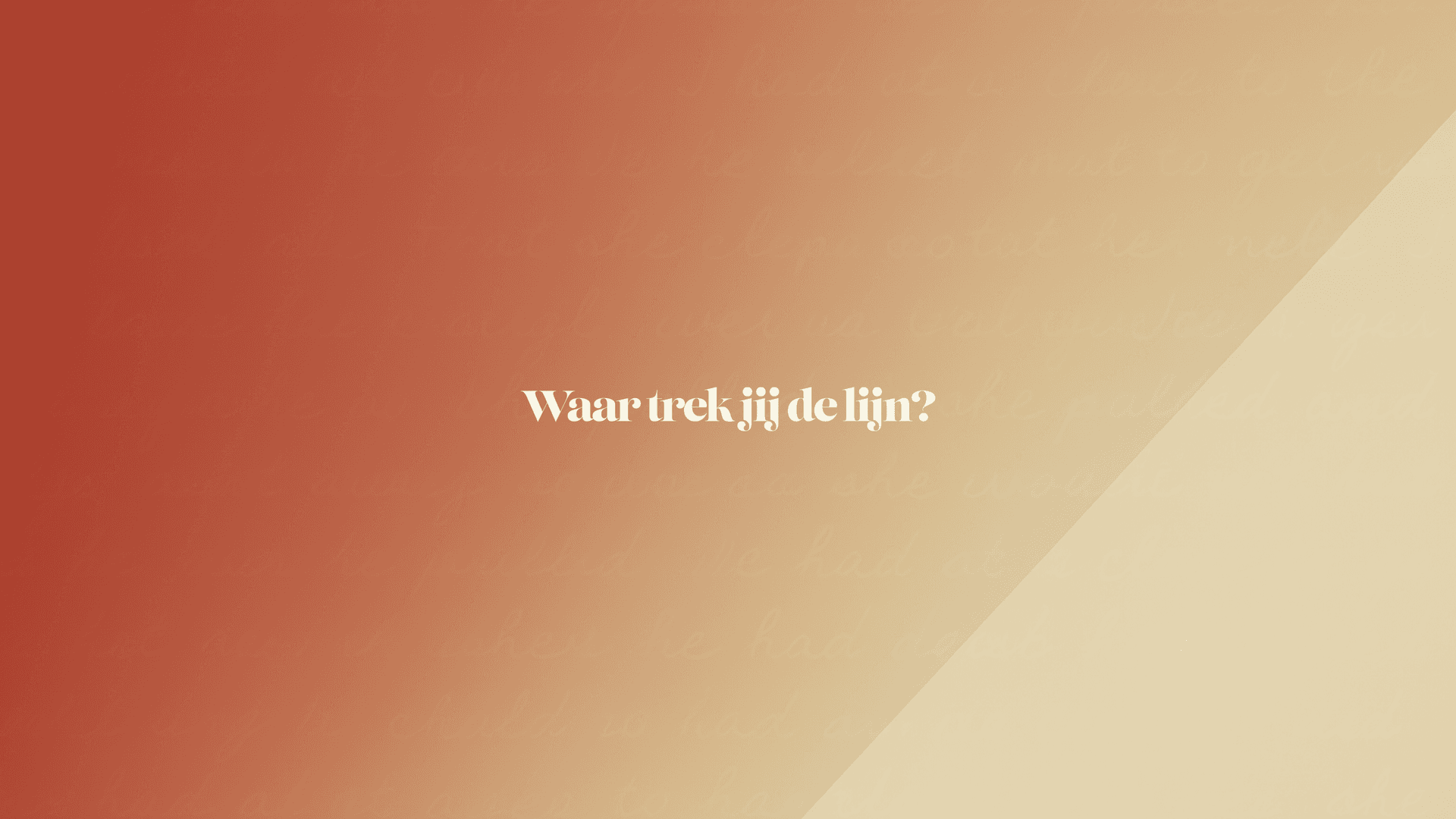 Waar Trek Jij De Lijn?